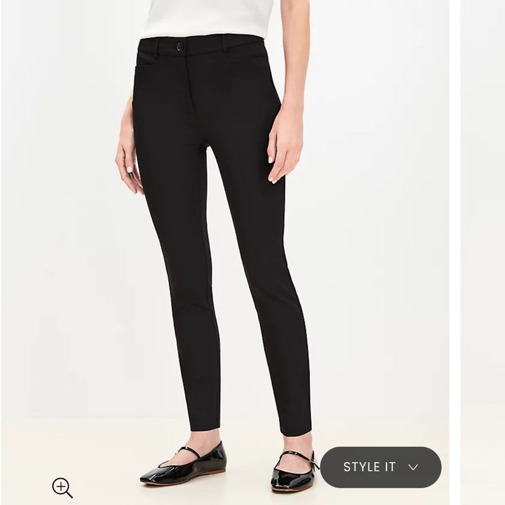 Loft Skinny Black Pants Size 8